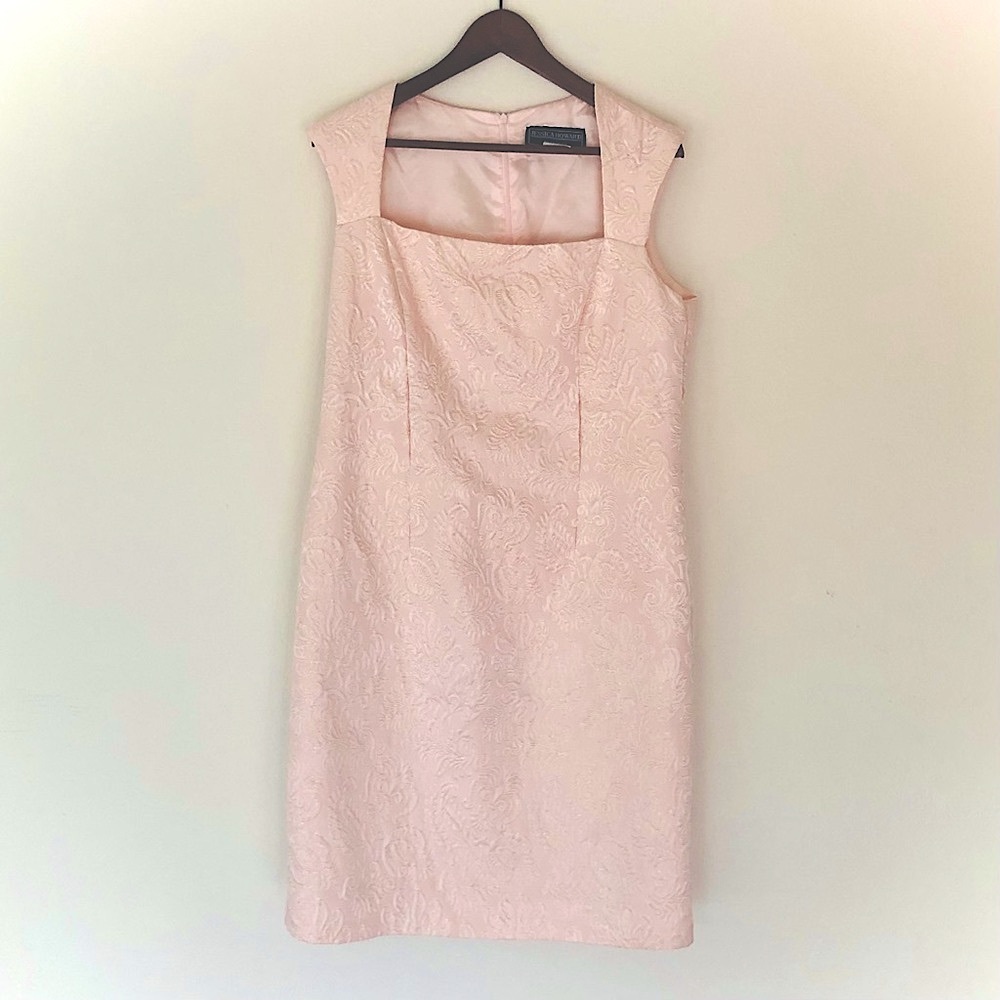 Jessica Howard Evenings Pink brocade dress size 14